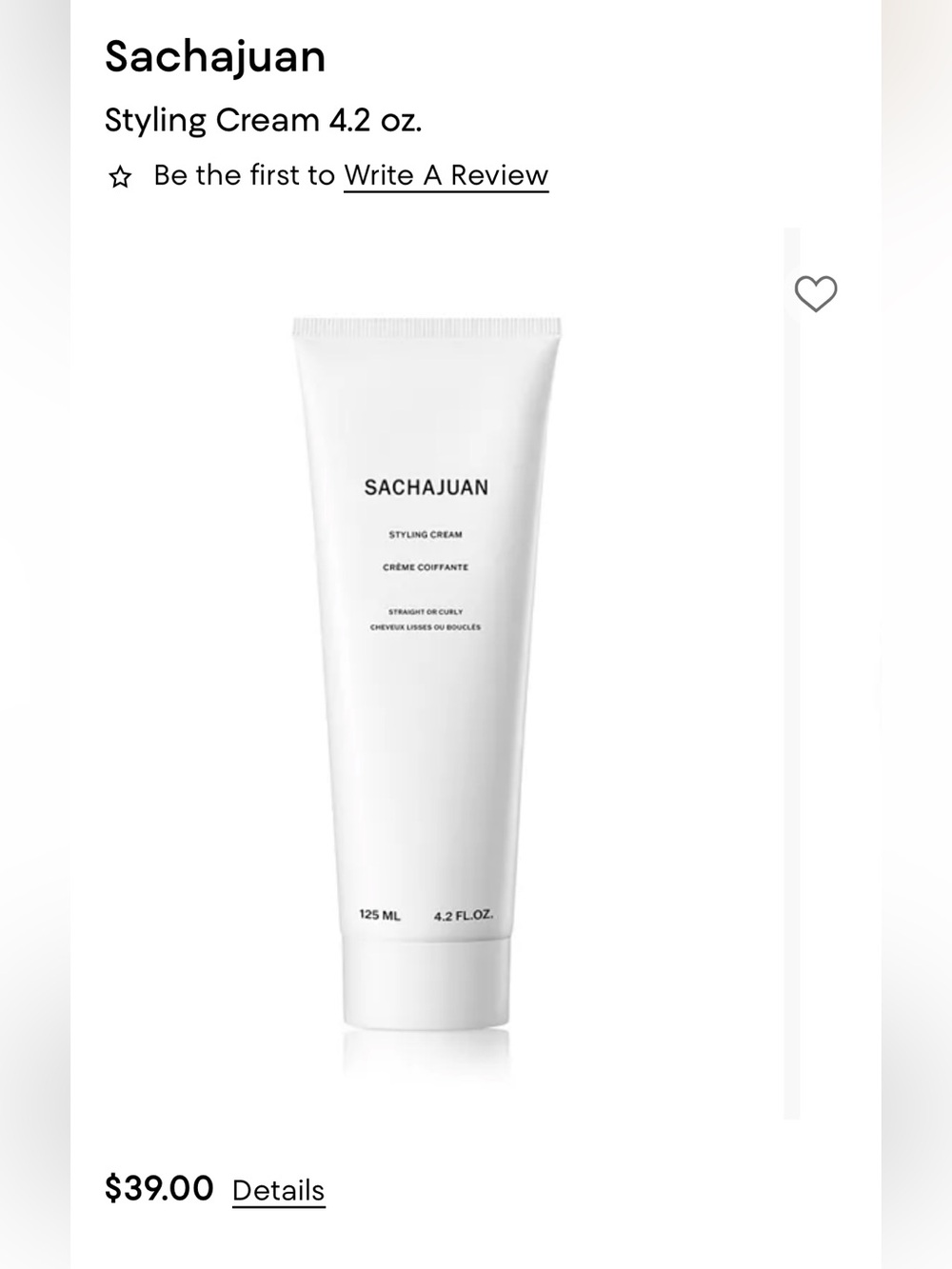 Sachajuan Styling Cream 4.2 fl oz